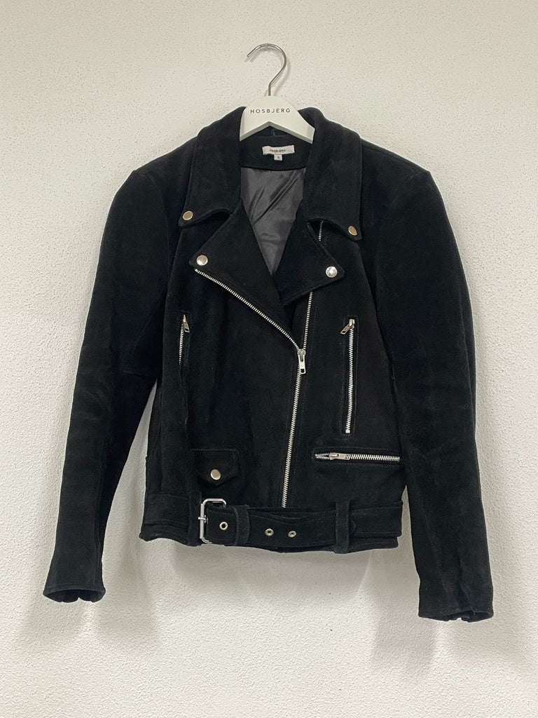 Suede leather jacket