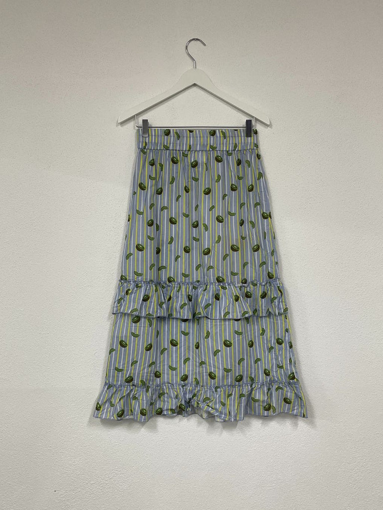 Kiwi striped skirt